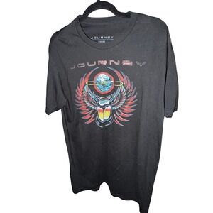 Journey Graphic Tee Mens Large Black Excellent Scarab Wings Band Shirt